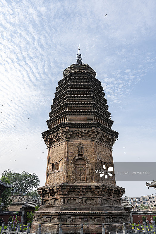 山西浑源圆觉寺古建筑景观图片素材