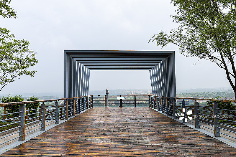 大同云冈石窟观景台图片素材