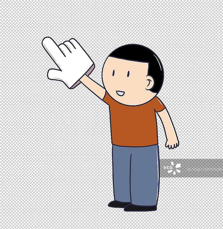 元素：指示人物图片素材