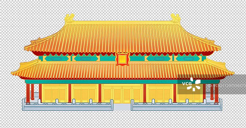 宫殿元素插画图片素材