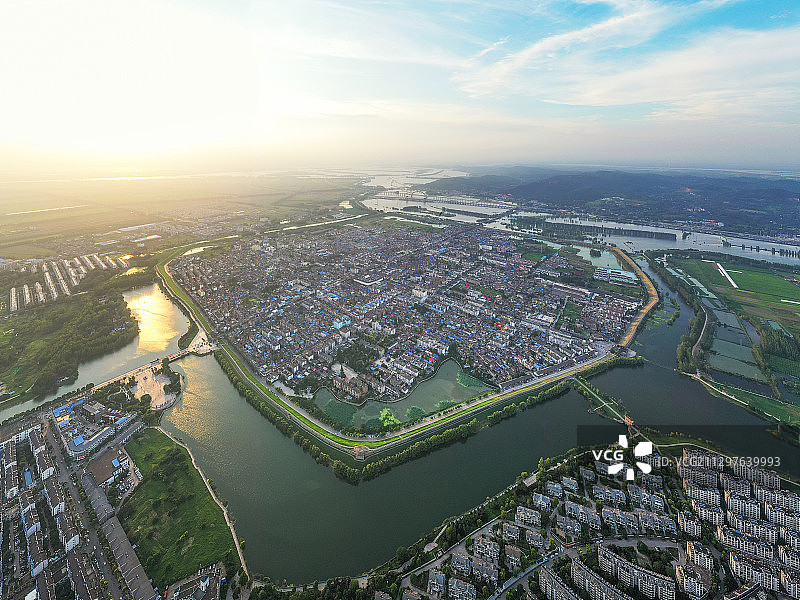 寿县古城全貌+安徽省淮南市寿县古城图片素材