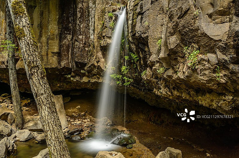 美国邓斯缪尔森林瀑布风光图片素材