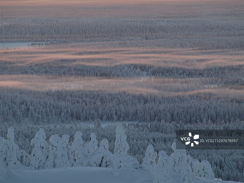 芬兰基蒂莱雪景图片素材