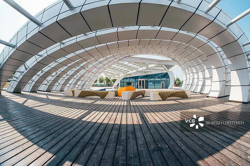 弧形的半开放空间图片素材