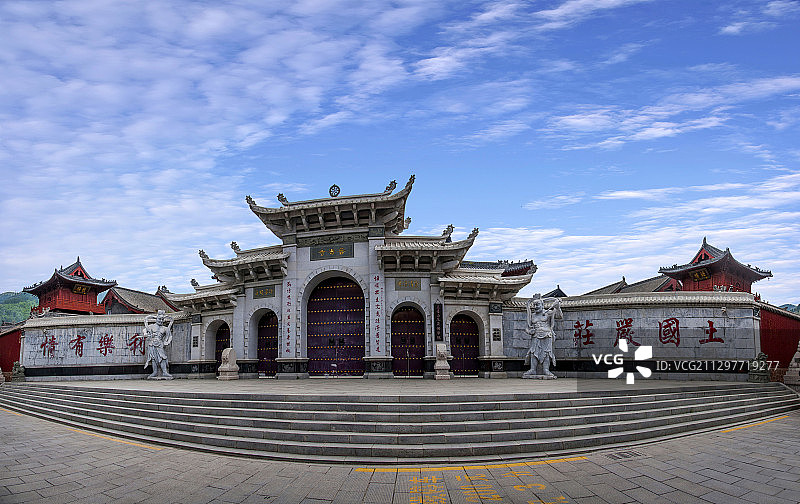 山西忻州市五台山普寿寺大门图片素材