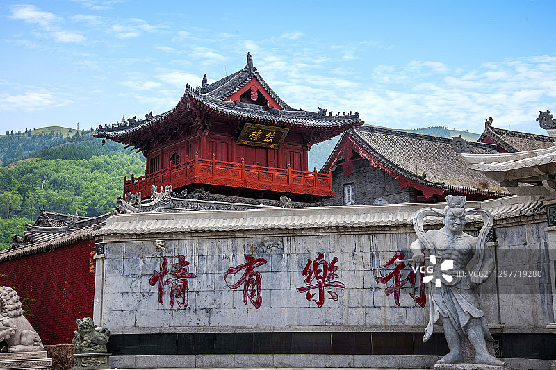 山西忻州市五台山普寿寺大门图片素材