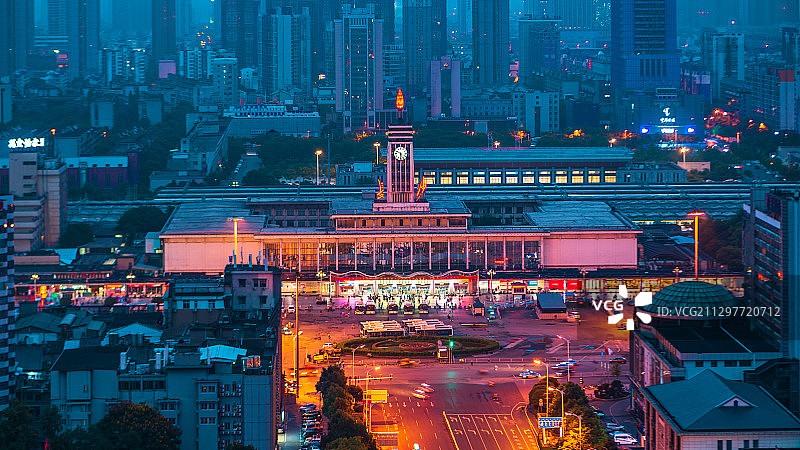 湖南省长沙市火车站五一大道图片素材