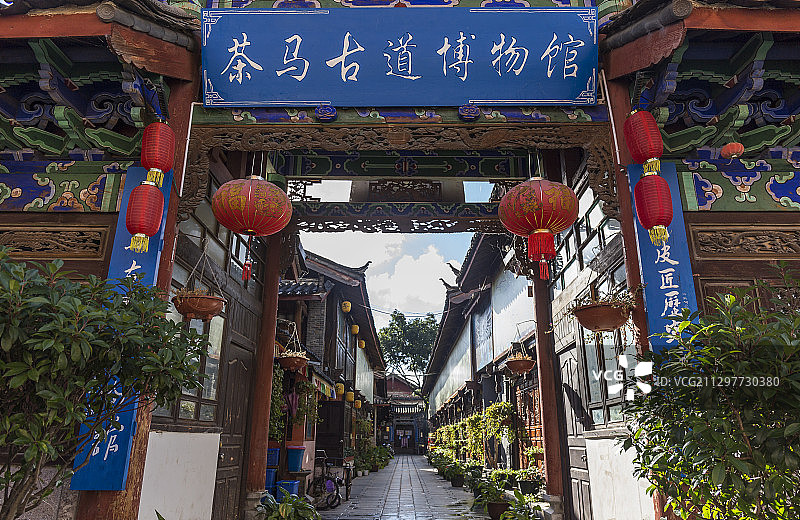 云南丽江束河古镇风光图片素材