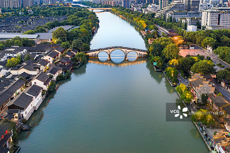 杭州拱宸桥：京杭大运河图片素材