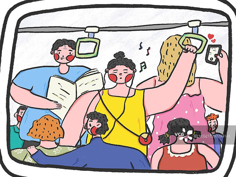 拥挤的早晨图片素材