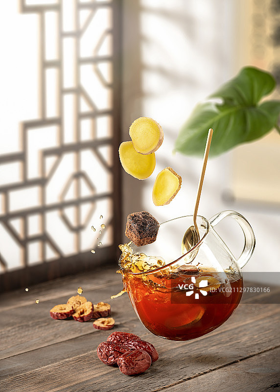 红糖姜枣茶图片素材