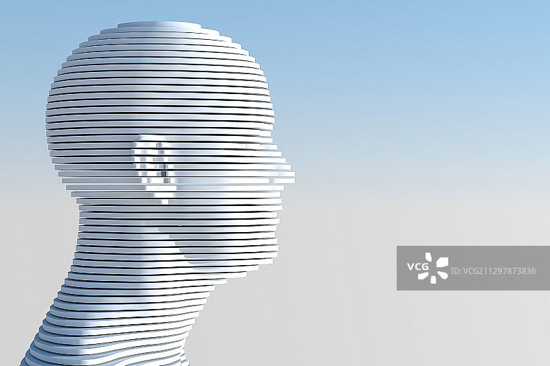 3D抽象人头模型图片素材