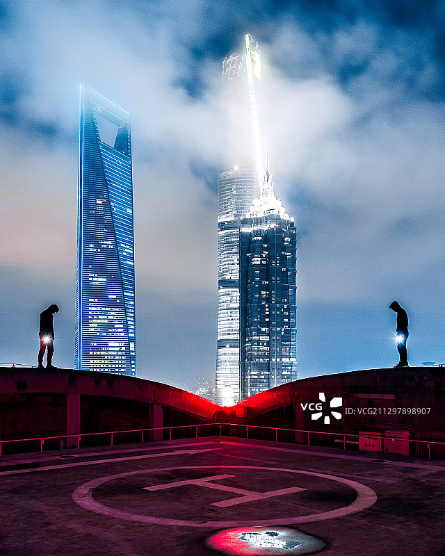 上海城市风光人像图片素材