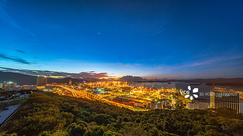 超广视角深圳盐田港图片素材