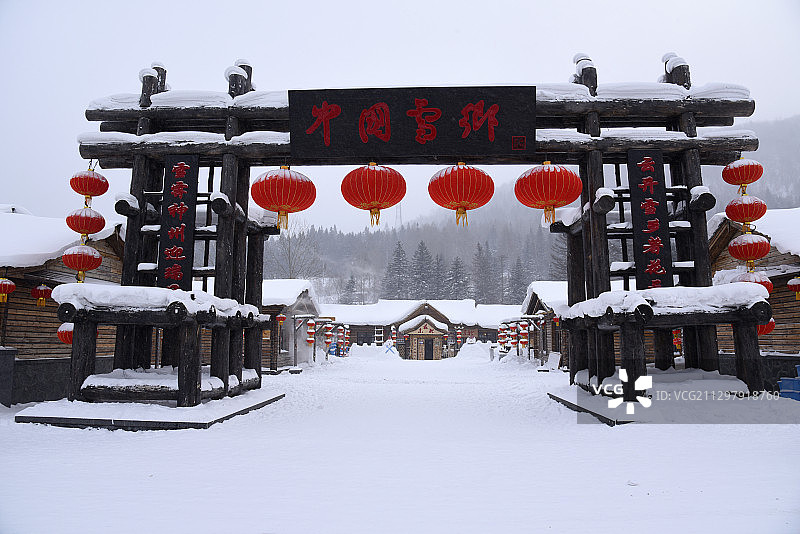 “中国雪乡”——黑龙江省牡丹江市海林市大海林林业局双峰林场图片素材