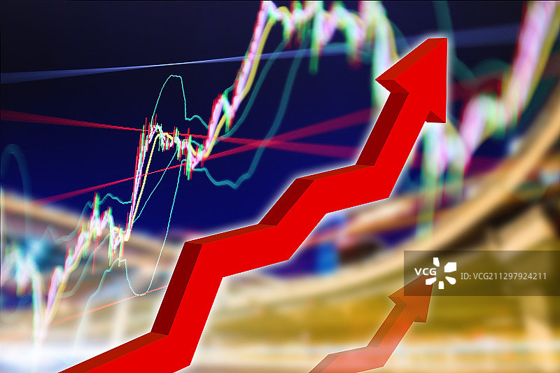 金融股市上涨概念图图片素材