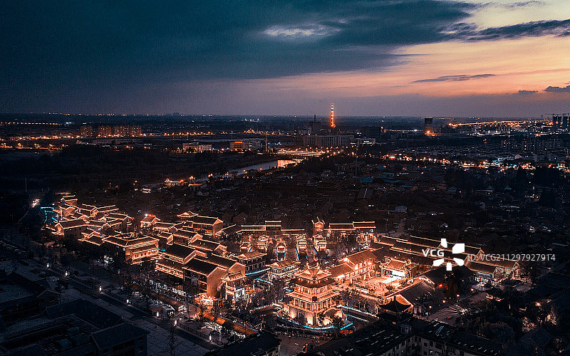 淮安古城夜色美图片素材