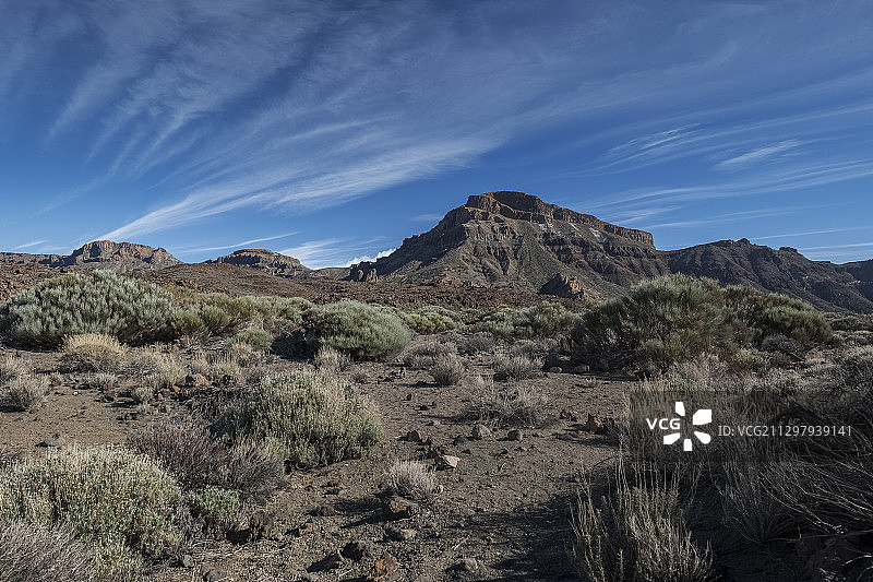 西班牙拉关查天空下的沙漠景观图片素材