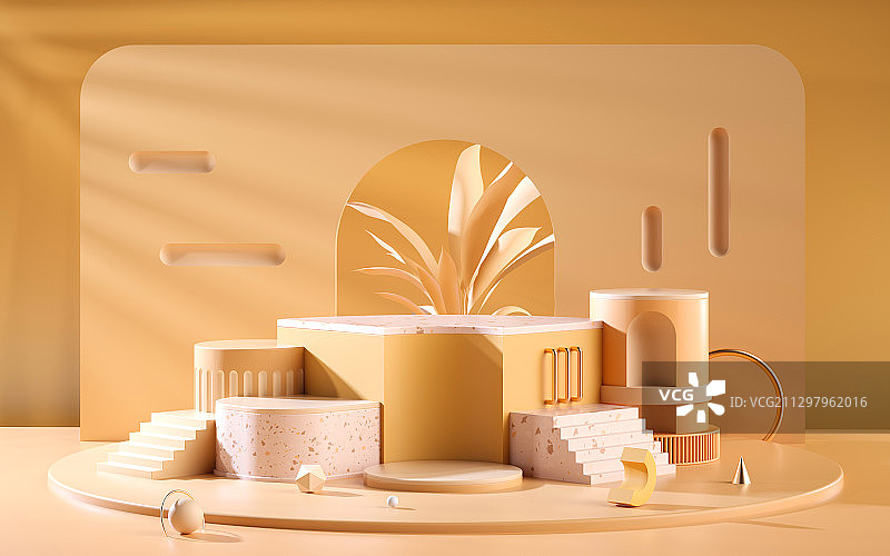 3D背景模拟场景产品展示台创意图图片素材