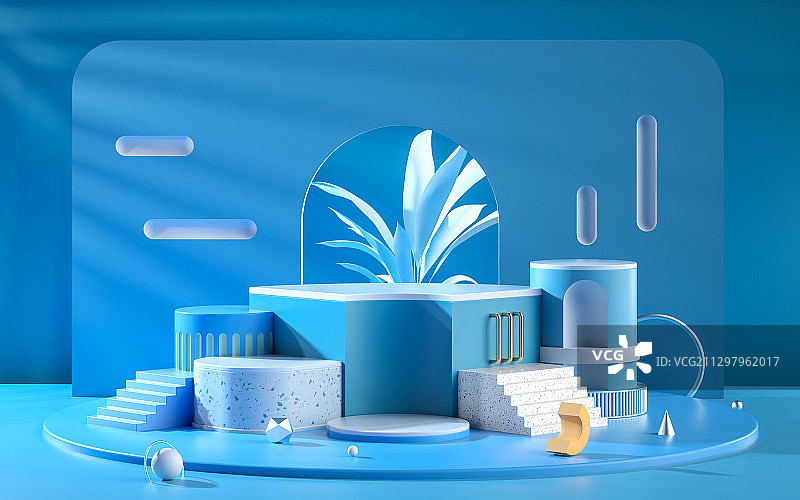 3D背景模拟场景产品展示台创意图图片素材