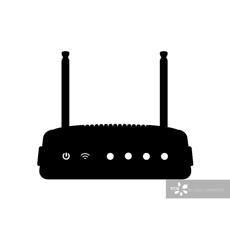 白色背景上的WIFI路由器图片素材