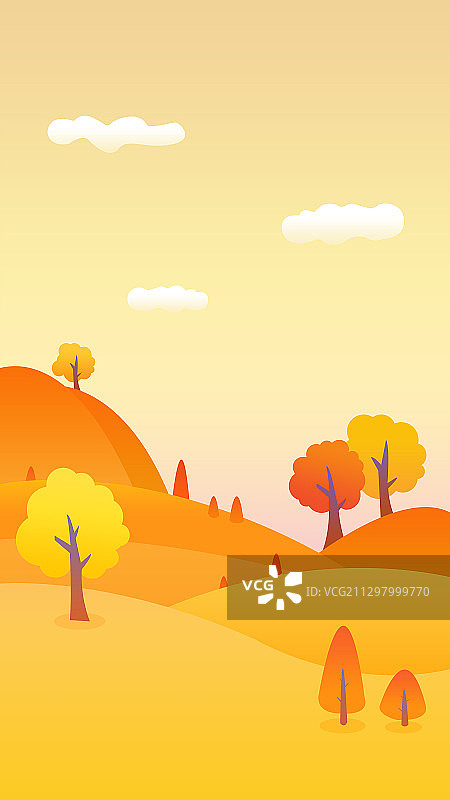 重阳节陪父母赏秋插画图片素材