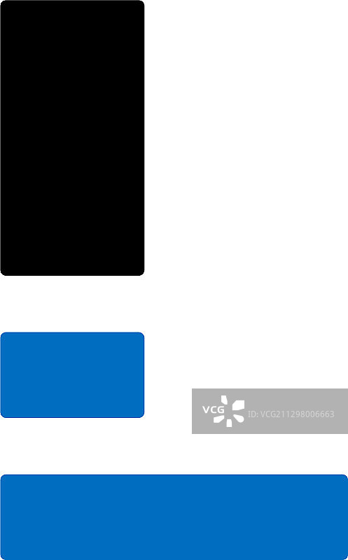 蓝色水平线几何logo字母L图片素材