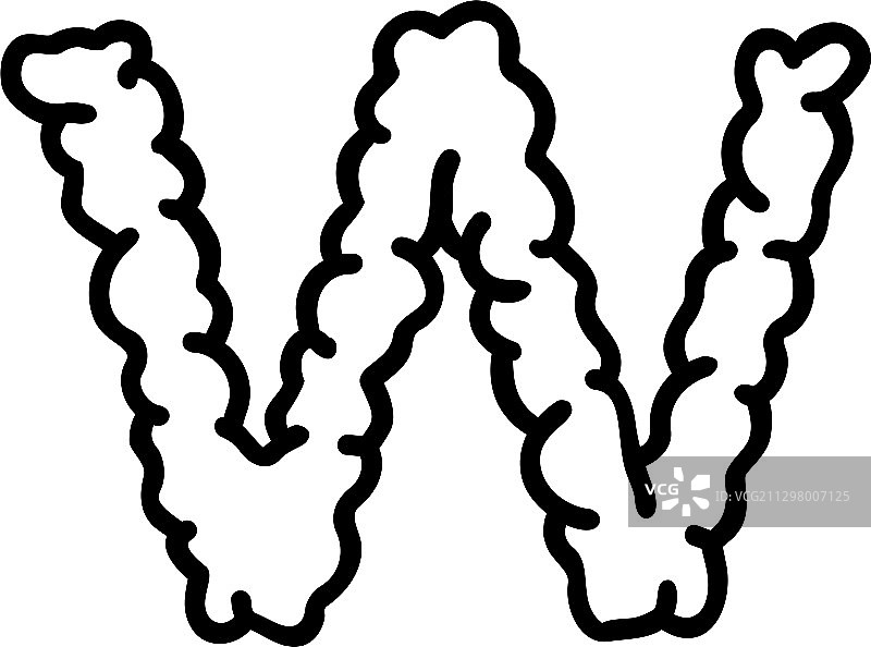 云标志字母W图片素材