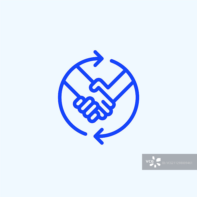 点对点共享经济握手图标图片素材