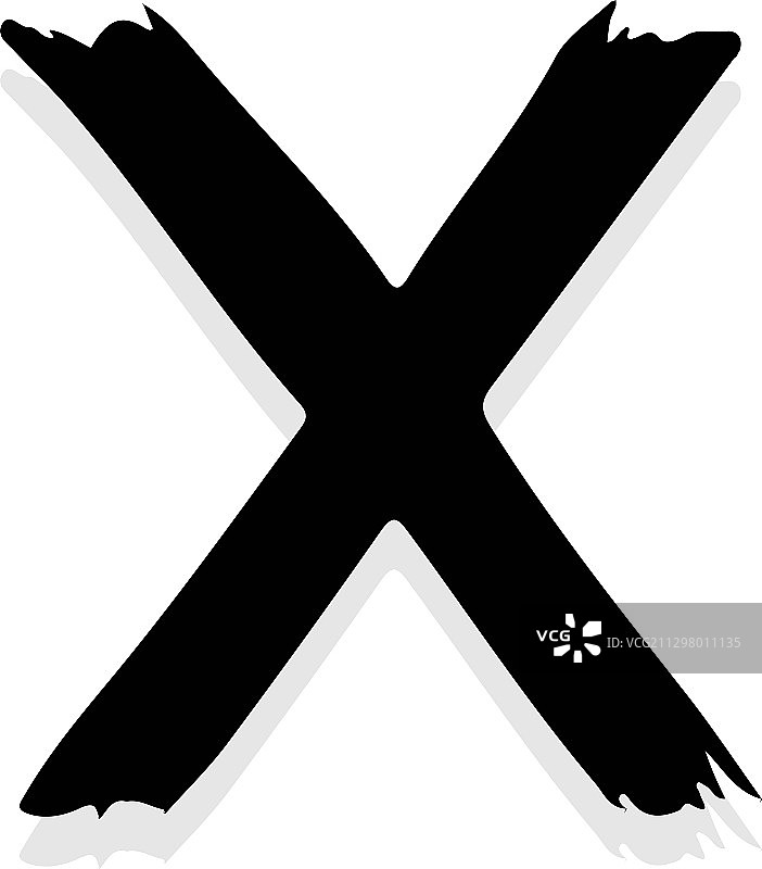 恐怖字母X标志图片素材