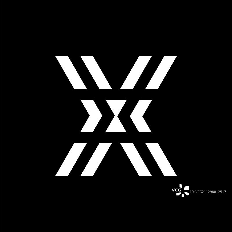 双线Logo字母X图片素材