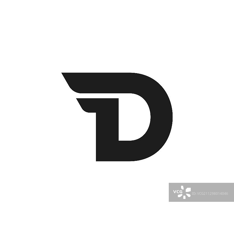 字母D双翼logo图片素材