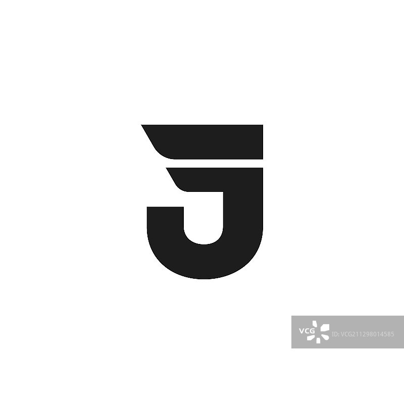 字母j双翼标志图片素材