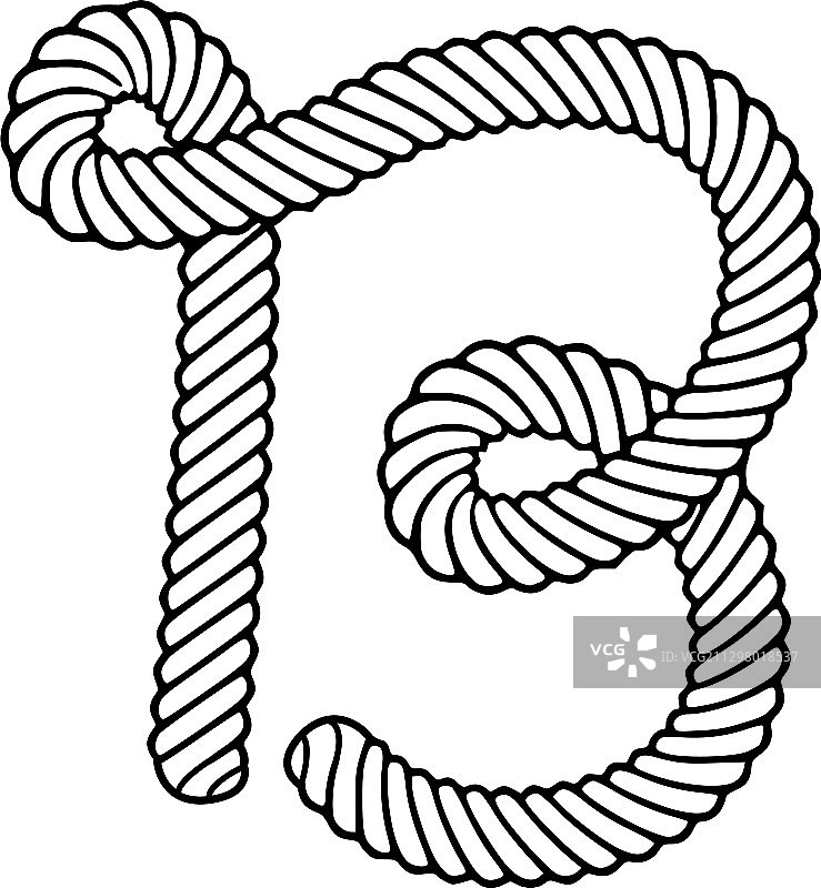 绳索标志字母B图片素材