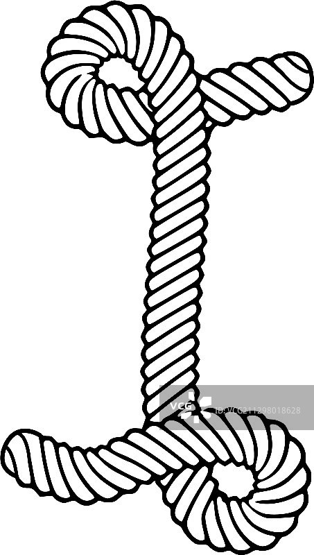 绳索标志字母I图片素材