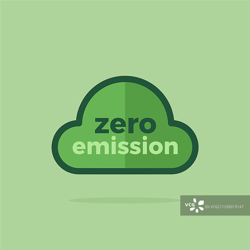 带云朵的零排放图片素材