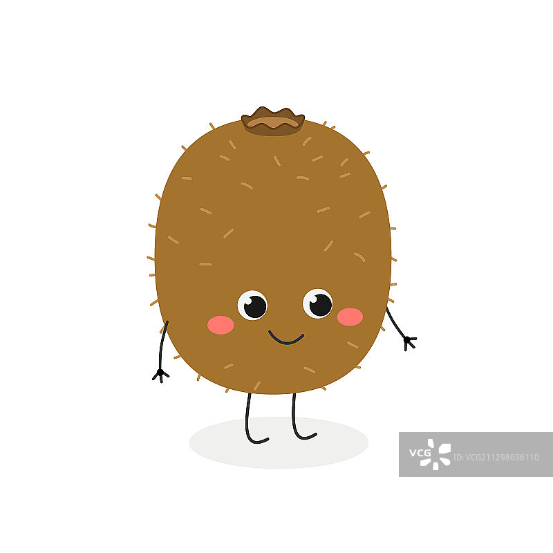 快乐的卡通猕猴桃角色图片素材