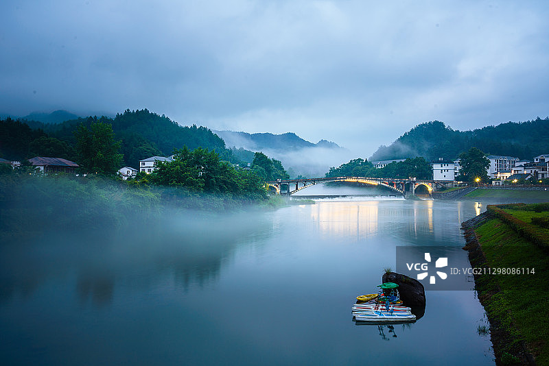 烟雨靖安图片素材