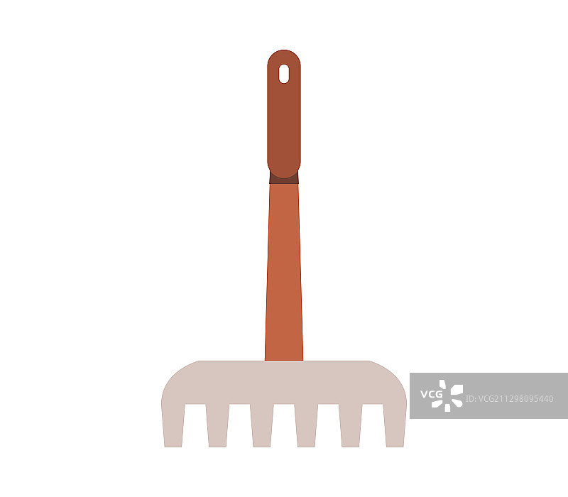 白色背景上的耙子图标图片素材