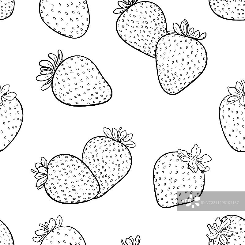 卡通黑白无缝图案图片素材