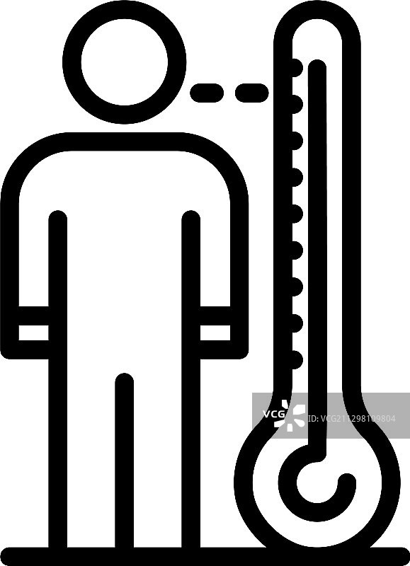 测量体温图标轮廓样式图片素材