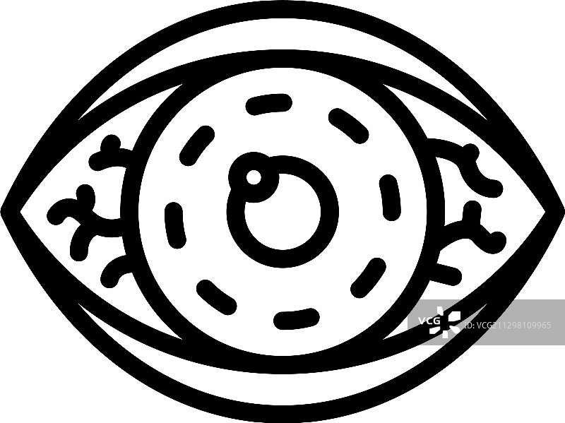 眼睛疾病图标轮廓样式图片素材