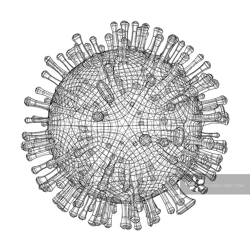 病毒线框模型图片素材