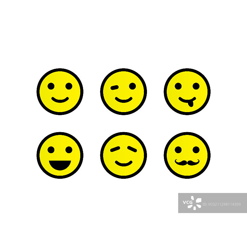 带有快乐表情的笑脸表情符号图片素材
