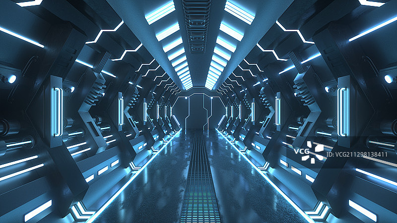3D未来隧道图片素材