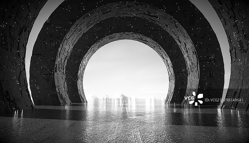 3D简洁空间背景图片素材