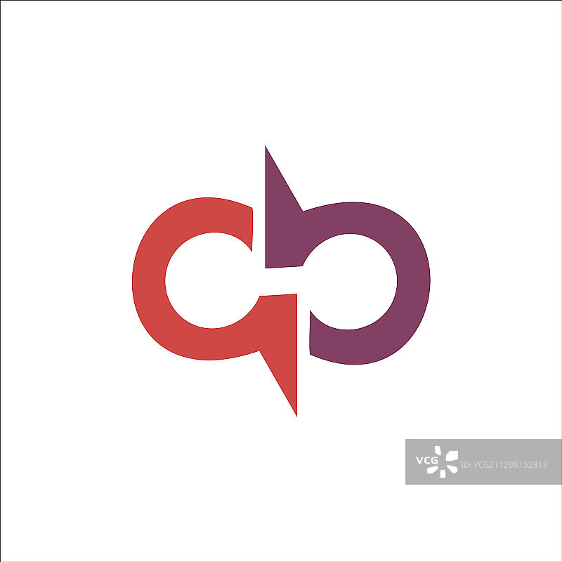 字母AB或BA标志设计模板图片素材