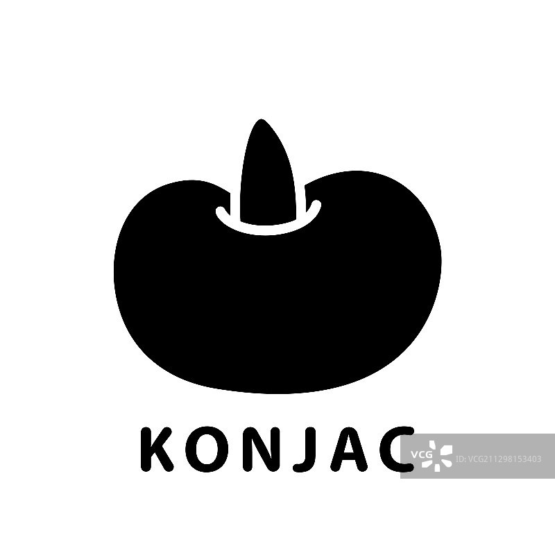 魔芋根轮廓图标剪影图片素材