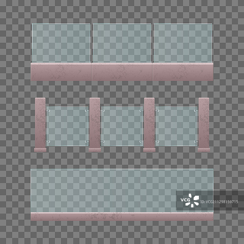现代玻璃栏杆图片素材