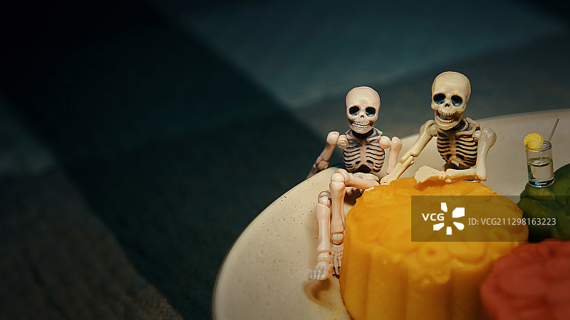 小骷髅也要过中秋图片素材